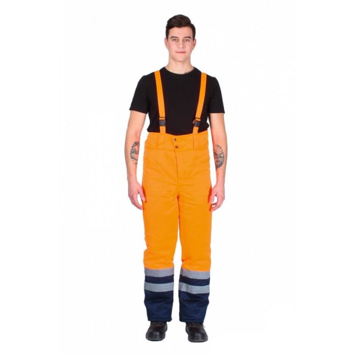Костюм сигнальный зимний мужской «Оранж», куртка с брюками (ткань смесовая 210 г/м2)