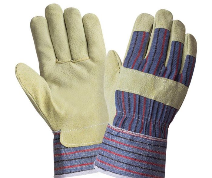 Спилковые комбинированные перчатки "TZ-31"