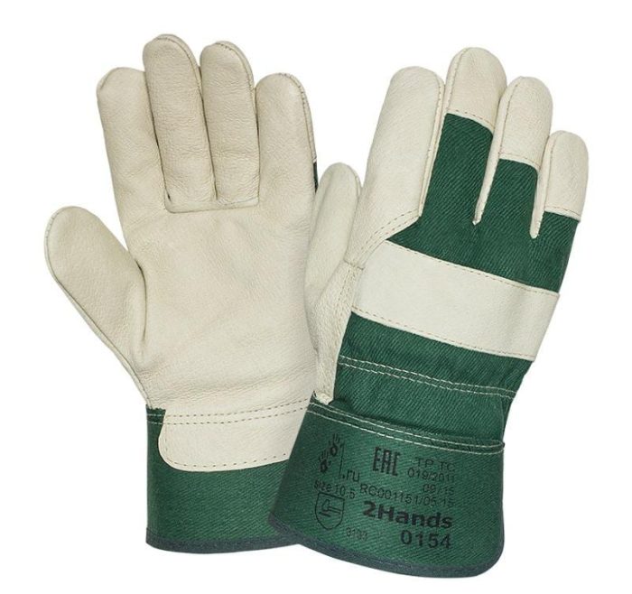 Кожаные комбинированные перчатки "TZ-37"