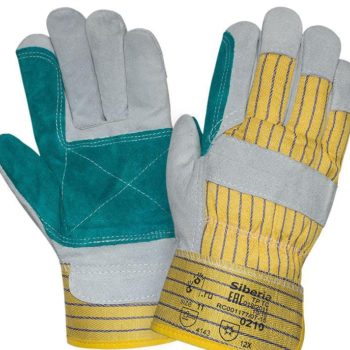 Спилковые комбинированные зимние перчатки "TZ-65"