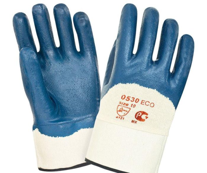 Перчатки нитриловые с тяжелым покрытием "TZ-15 ЕСО"