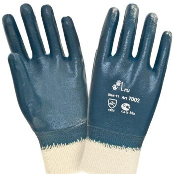 Нитриловые перчатки с покрытием средней массы "TZ-18"