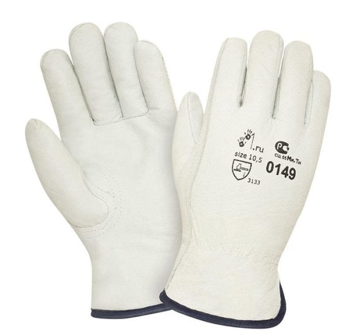 Кожаные зимние перчатки "TZ-62"